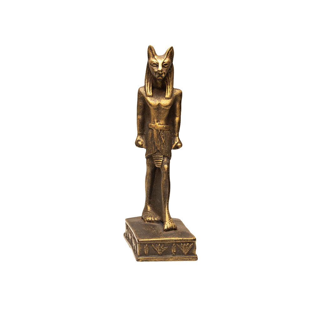 STANDING BASTET CAT STATUE - BRONZE FINISH