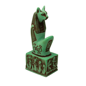 Egyptian Bastet Cat Statue Kneeling - Ancient Egypt Goddess - Made in Egypt
