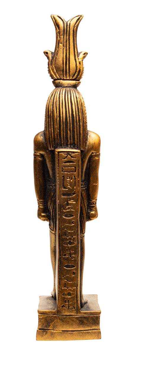 Egyptische god Amun-Re met stok - gebronst en gekleurd door Veronese Egyptische god Amun-Re met stok - gebronst en gekleurd door Veronese