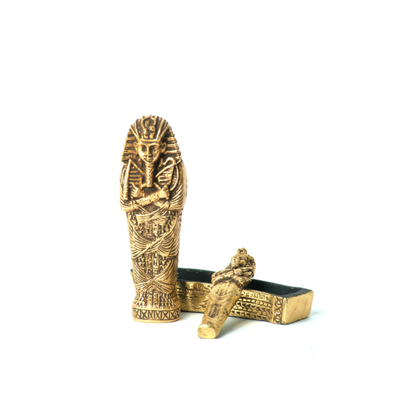 Egyptian Mummy and Sarcophagus Collectible Figure - Made In Egypt