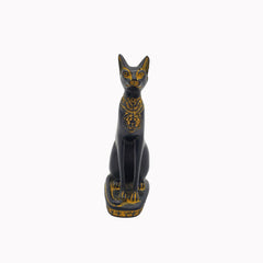 Ägyptische Bastet-Katzenstatue, klein, Antikgold, hergestellt in Ägypten