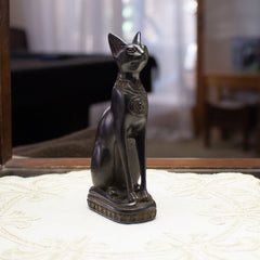 Egyptian Bastet Cat Statue Small - Black - Made in Egypt