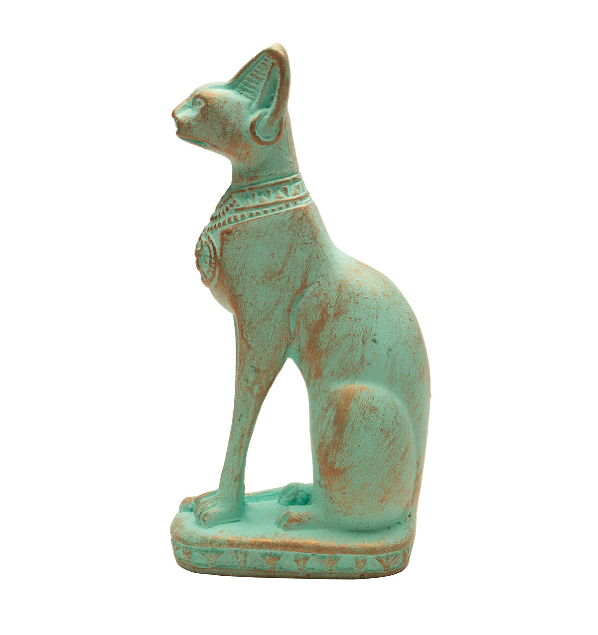 Egyptian Bastet Cat Statue Small - Patina - Made in Egypt