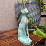 Egyptian Bastet Cat Statue Small - Patina - Made in Egypt