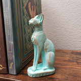 Egyptian Bastet Cat Statue Small - Patina - Made in Egypt