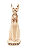 Egyptian Bastet Cat Statue Small - White - Made in Egypt