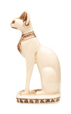 Egyptian Bastet Cat Statue Small - White - Made in Egypt