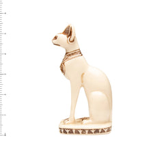 Egyptian Bastet Cat Statue Small - White - Made in Egypt