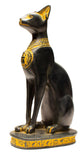 Egyptian Bastet Cat Statue Medium - Antique Gold - Made in Egypt