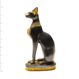 Egyptian Bastet Cat Statue Medium - Antique Gold - Made in Egypt