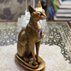 Egyptian Bastet Cat Statue Medium - Bronze - Made in Egypt