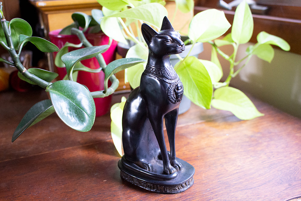 BASTET CAT STATUES - BLACK