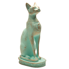 Egyptian Bastet Cat Statue Medium - Patina - Made in Egypt