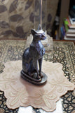 Egyptian Bastet Cat Statue Medium - Silver - Made in Egypt