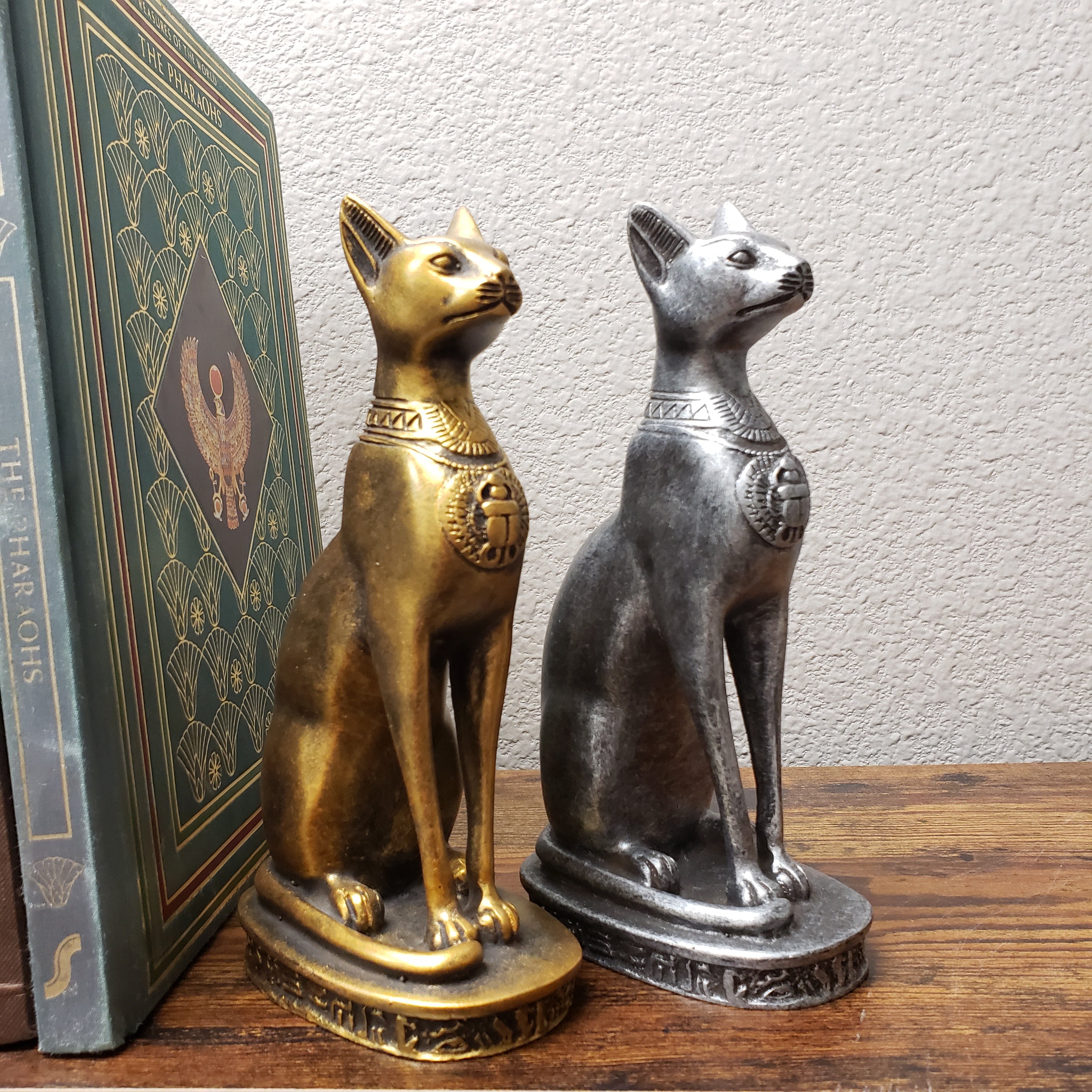 Bastet Cat Statues - Egyptian Goddess Collectibles - Multiple Colors and Sizes