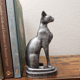 Egyptian Bastet Cat Statue Medium - Silver - Made in Egypt