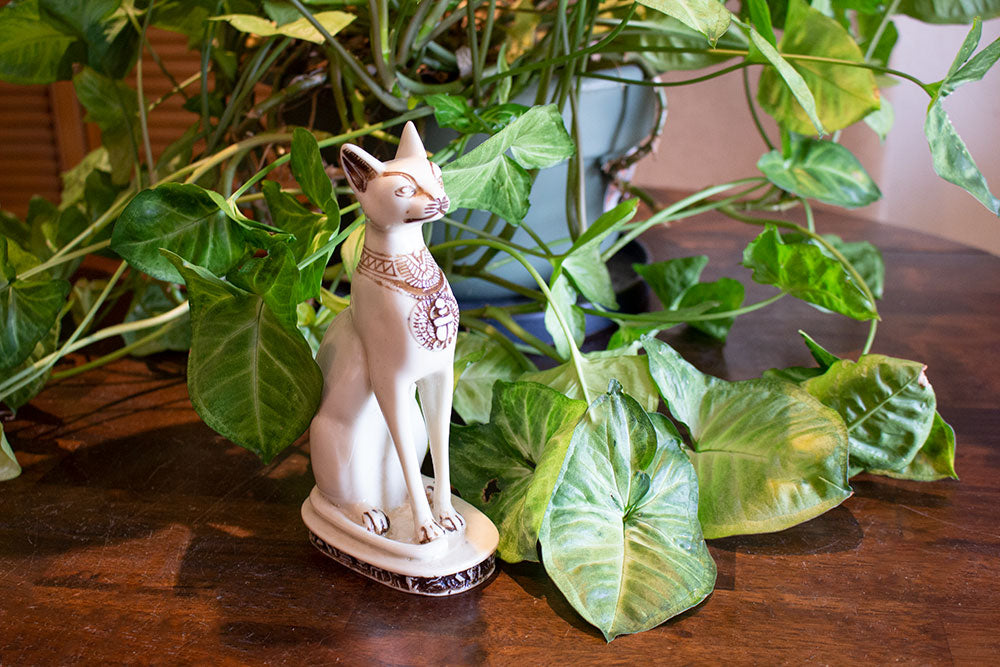 BASTET CAT STATUES - WHITE