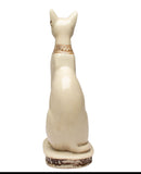 Egyptian Bastet Cat Statue Medium - White - Made in Egypt