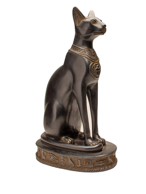 Egyptian Bastet Cat Statue Large - Black - Made in Egypt