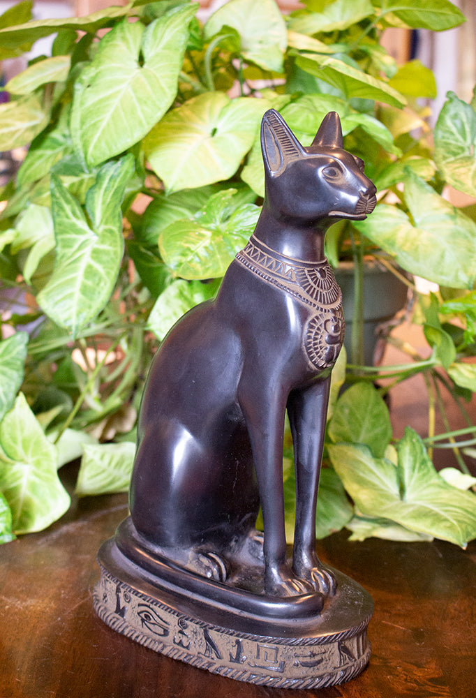 BASTET CAT STATUES - BLACK