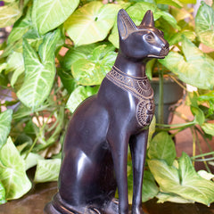 Egyptian Bastet Cat Statue Large - Black - Made in Egypt