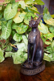 Egyptian Bastet Cat Statue Large - Black - Made in Egypt