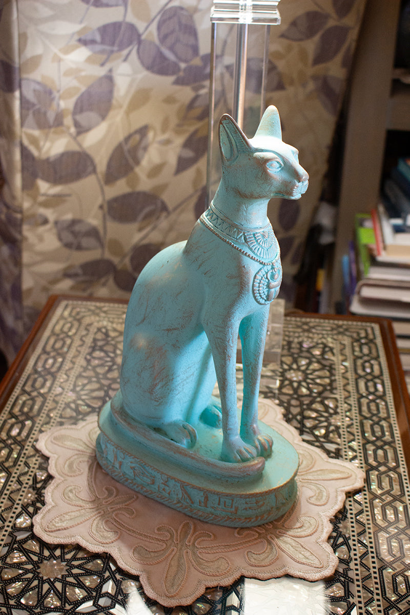 Egyptian goddess Bastet Cat statue stone made newest in egypt