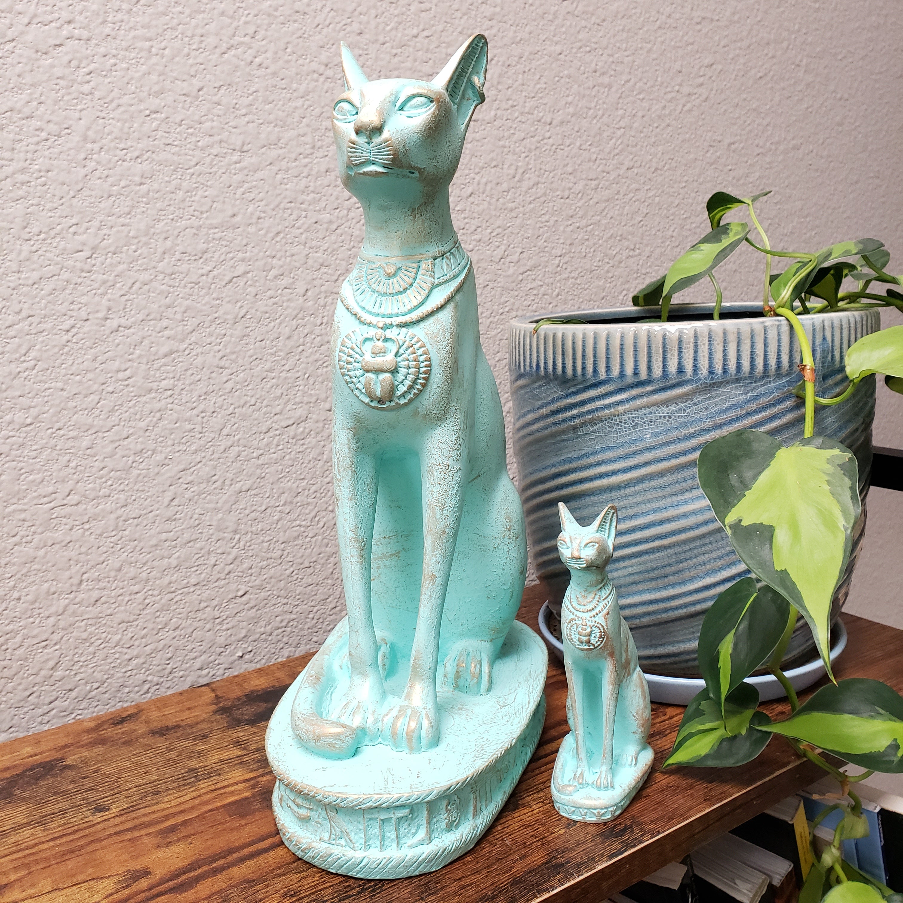 Bastet Cat Statues - Egyptian Goddess Collectibles - Multiple Colors and Sizes