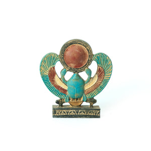 Winged Scarab Double-Sided Statue - Made in Egypt - Egyptian God