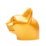 MINI EGYPTIAN BASTET CAT BUST STATUE - GOLD - MADE IN EGYPT