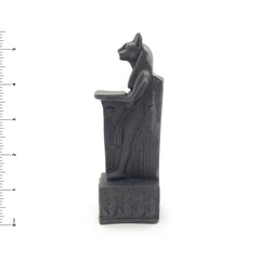 Egyptian Bastet Cat Pedestal Statue - Made in Egypt