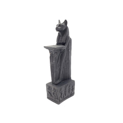 Egyptian Bastet Cat Pedestal Statue - Made in Egypt