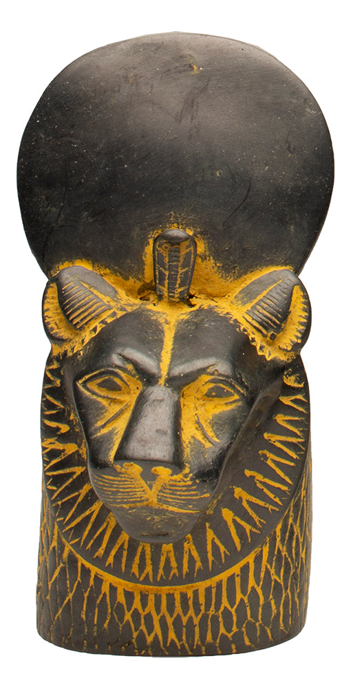 SEKHMET BUST ANTIQUE GOLD - 4.5"