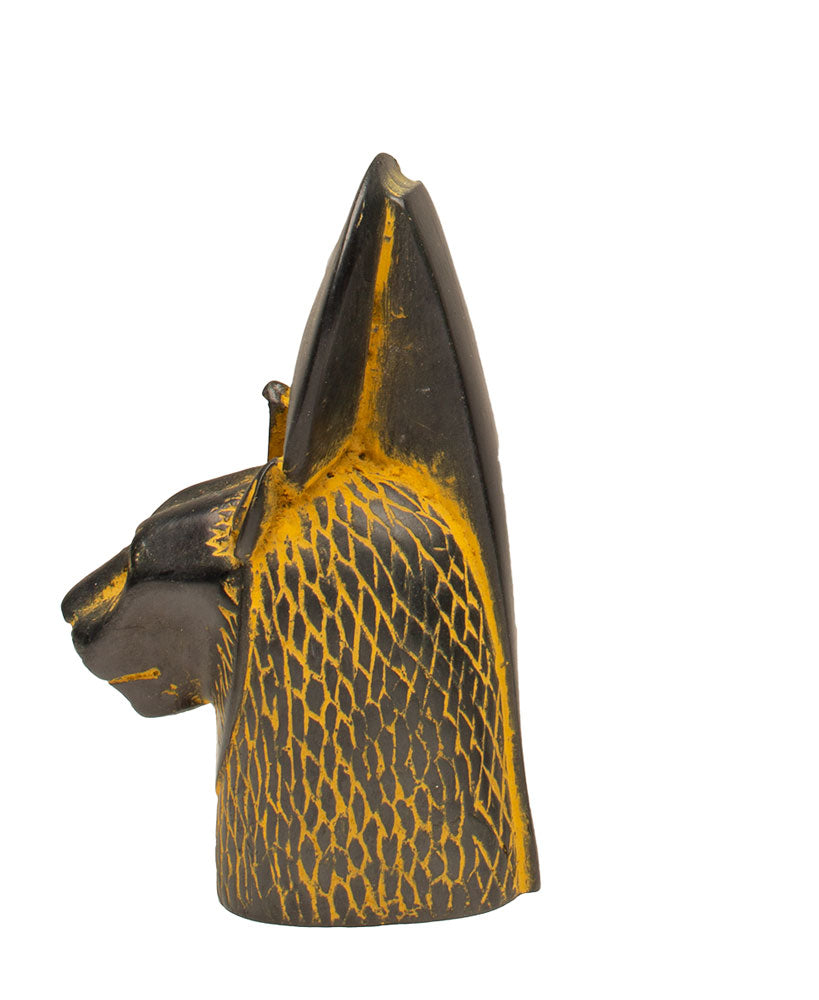 SEKHMET BUST ANTIQUE GOLD - 4.5"