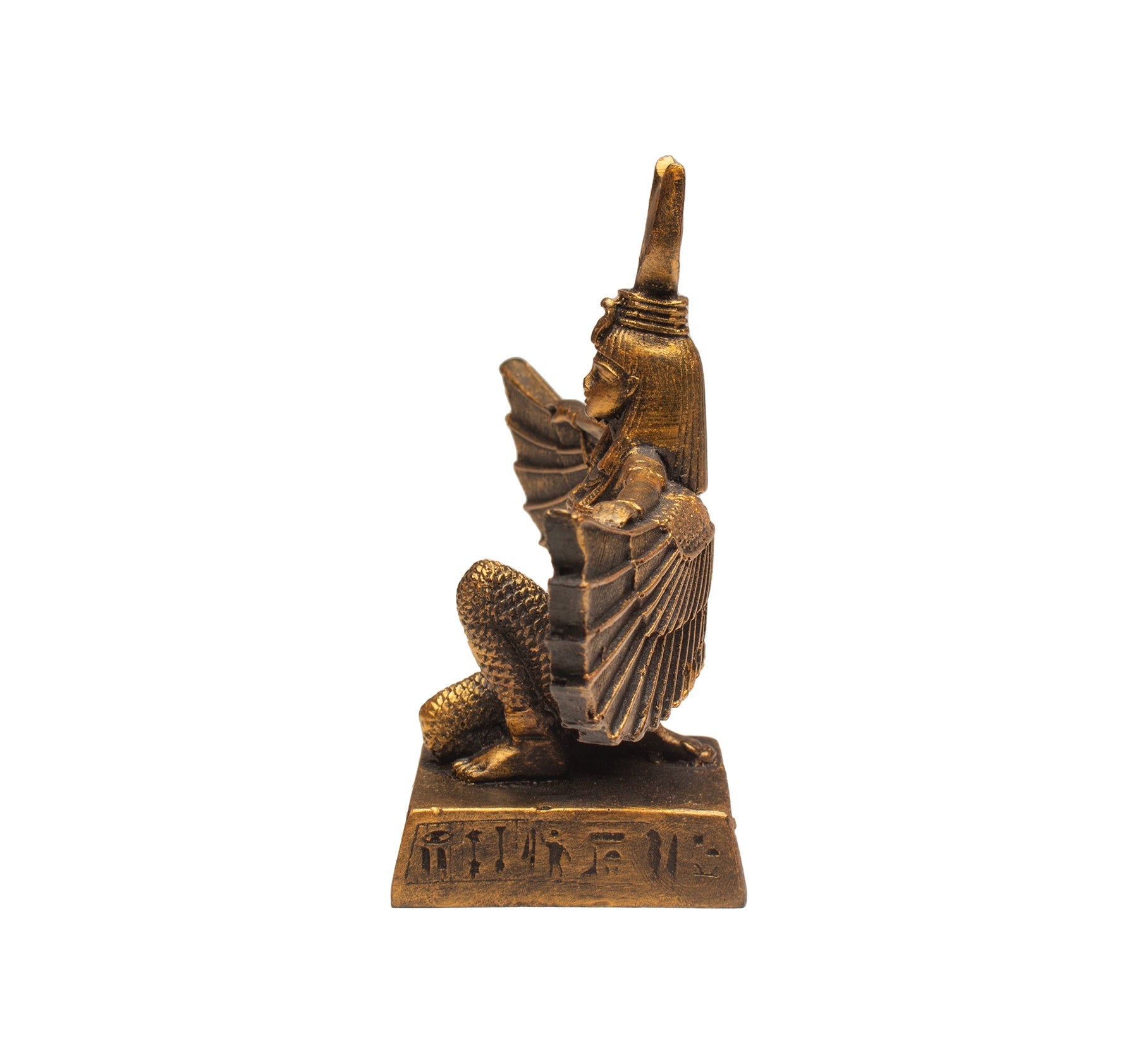 Egyptian Goddess Isis Statue With Tray - Ancient Egypt Figurine - Ashtray newest - Incense Holder - Black & White- Made in Egypt