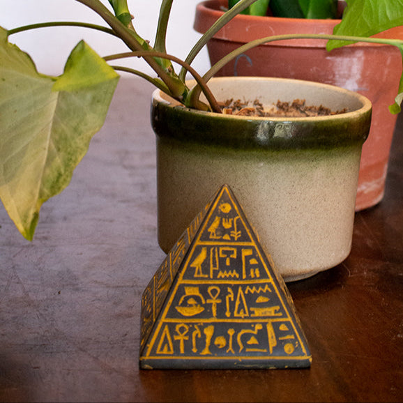 PYRAMID ANTIQUE GOLD LG - 3.5"