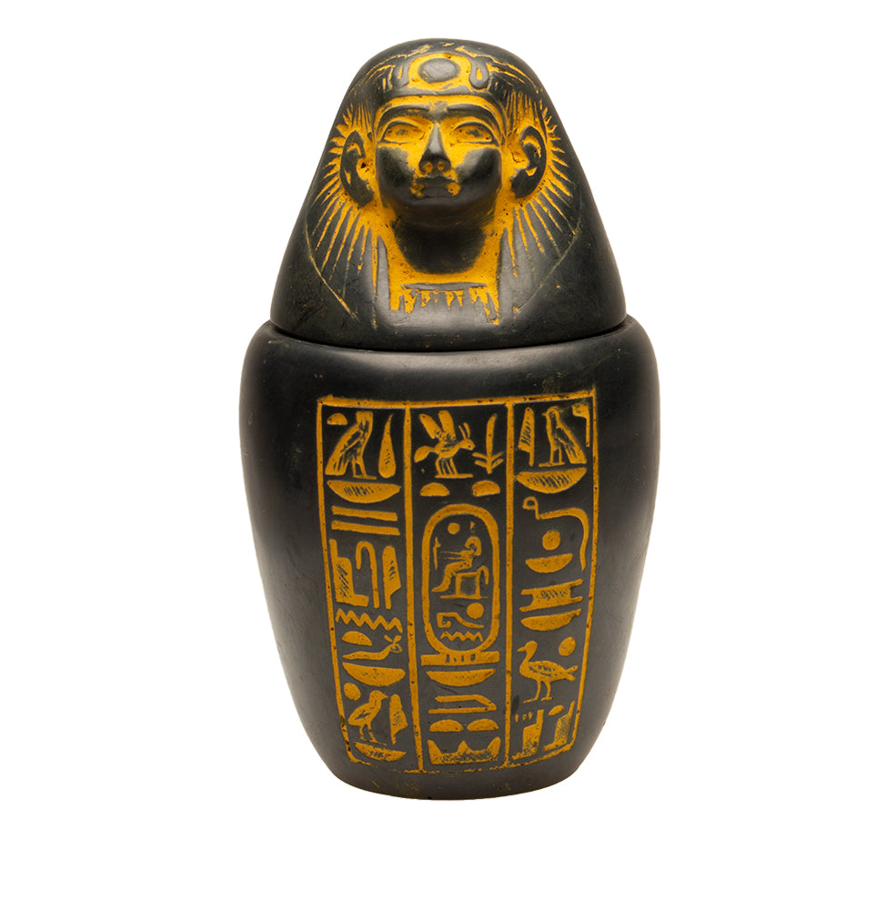 CANOPIC JAR ANTIQUE GOLD - IMSETY - 5"