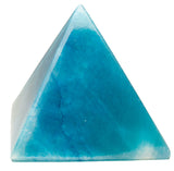 Alabaster Pyramid - Blue 3 Inches