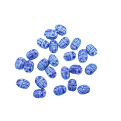 Egyptian Scarab Beads Set of 24 Extra Small Dark Blue - Made in Egypt