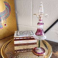 Egyptian Perfume Bottle Petal Top Assorted - Made in Egypt