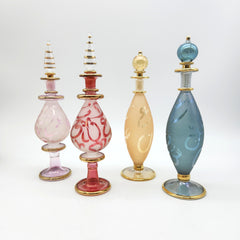 Egyptian Perfume Bottle Arabic Etched Assorted - Made in Egypt