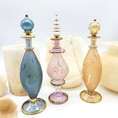 Egyptian Perfume Bottle Arabic Etched Assorted - Made in Egypt