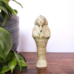 Egyptian Ushabti Statue Green Gold - Made in Egypt