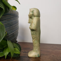 Egyptian Ushabti Statue Green Gold - Made in Egypt