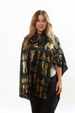 Hieroglyphic Pharaonic Scarf - Black, Cream or White and Gold - Made in Egypt