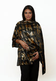 Hieroglyphic Pharaonic Scarf - Black, Cream or White and Gold - Made in Egypt