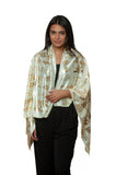 Hieroglyphic Pharaonic Scarf - Black, Cream or White and Gold - Made in Egypt