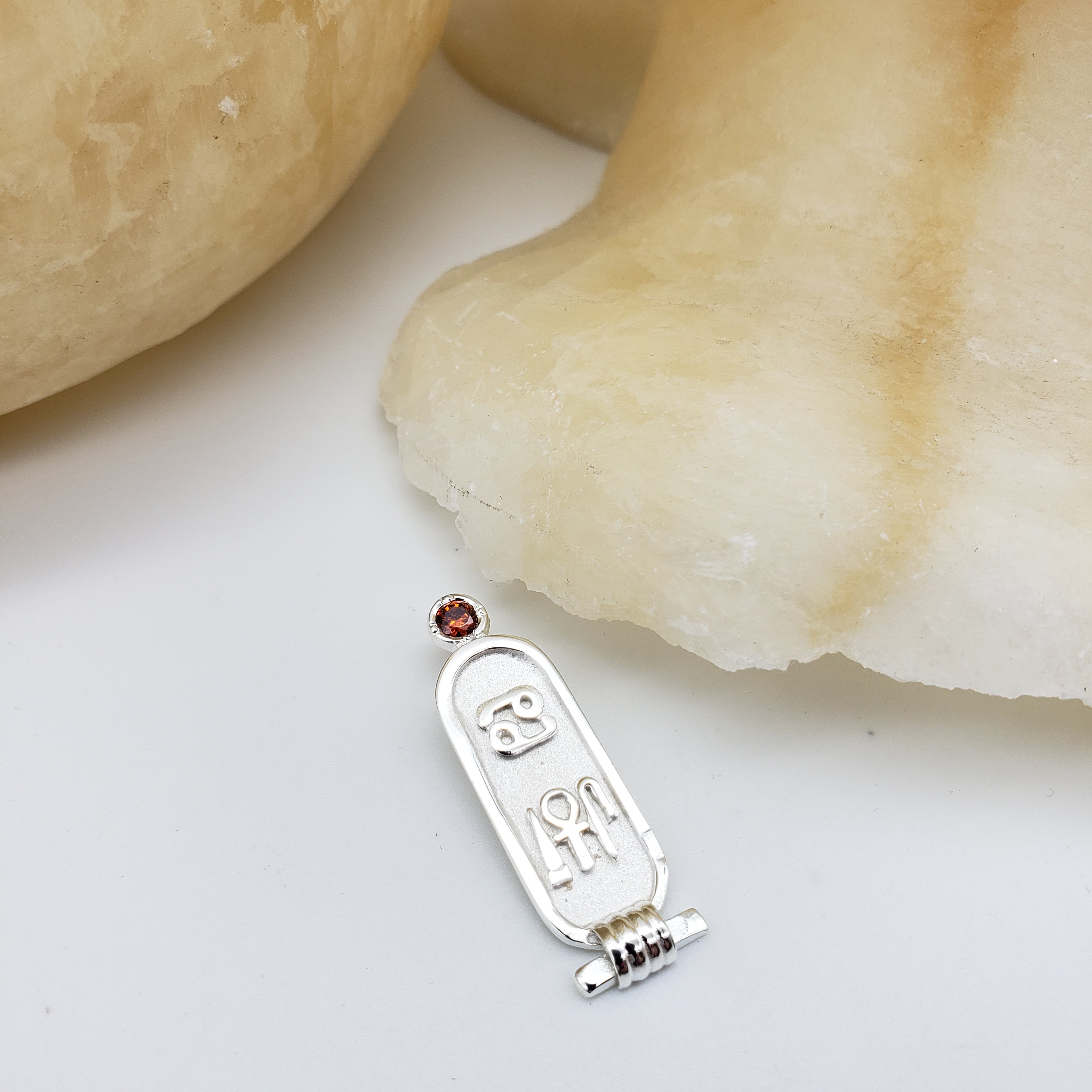 Astrological Cartouche Cancer Red Stone