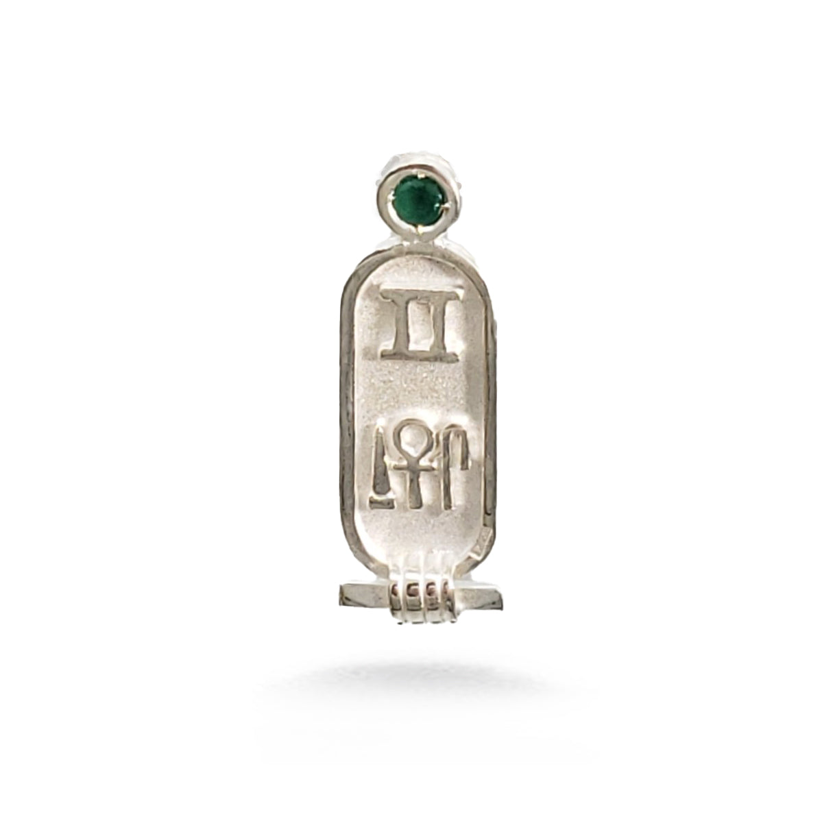 Birthstone Zodiac Cartouche - Sterling Silver