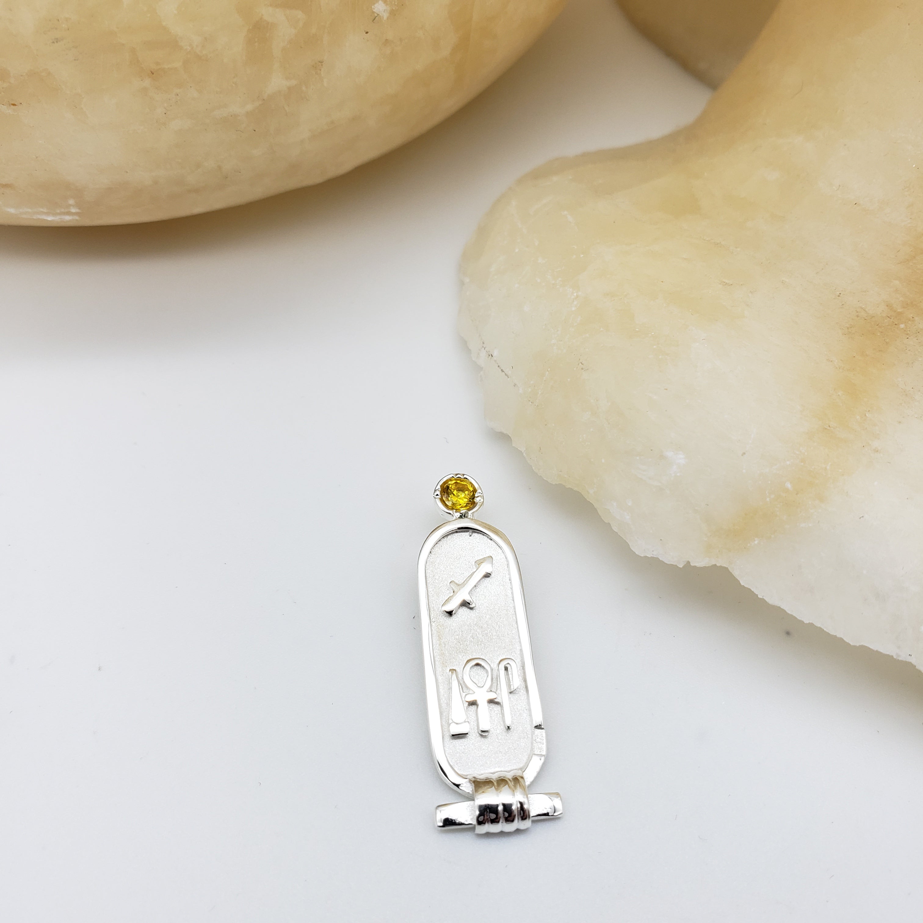 Astrological Cartouche Sagittarius Yellow Stone